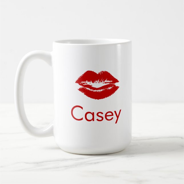 Café Señora taza de los labios del nombre personal (Izquierda)