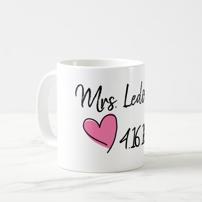 Café señora taza nupcial de la ducha (Anverso izquierdo)
