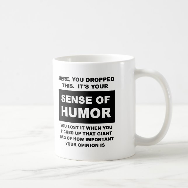 Café Sentido de la taza divertida del humor (Derecha)
