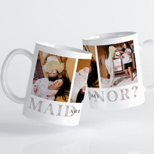 Café ¿Serás mi dama de honor? Taza personalizada