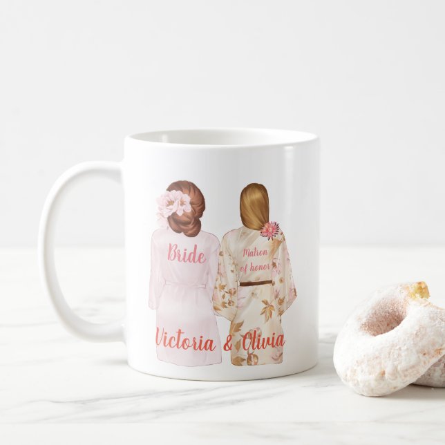 Café ¿Serás mi madrina de honor Taza (Con donut)