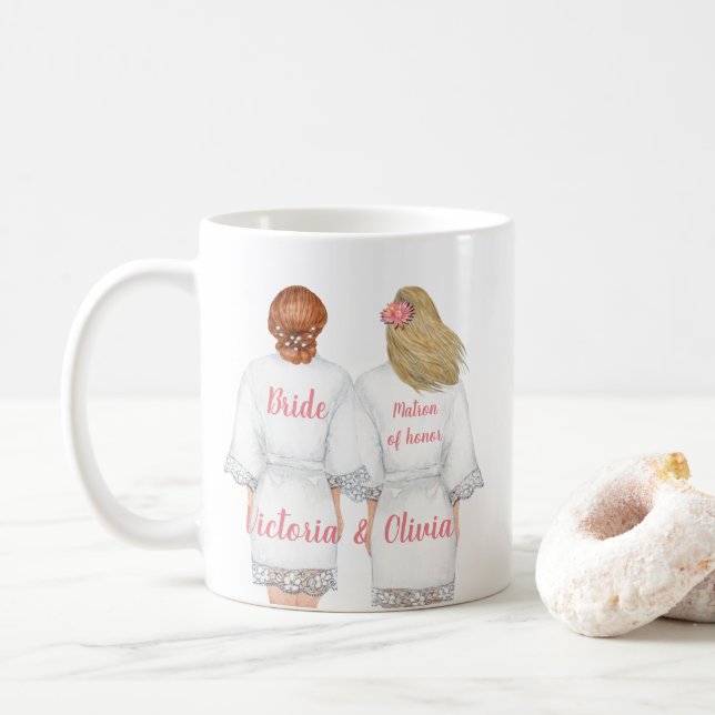 Café ¿Serás mi madrina de honor Taza (Con donut)