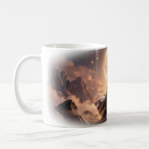 Café Serenidad a la Luz de la Luna sobre la Taza del Su