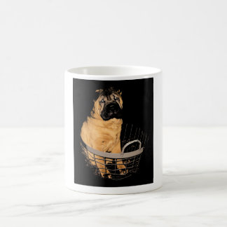 Café Shar Pei en taza de la cesta