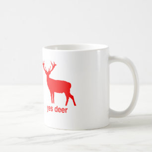 Café Sí ciervos ninguna taza del navidad de los ciervo