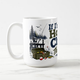 Café Si No Estoy en Casa Revisa el Lago Taza de Pesca