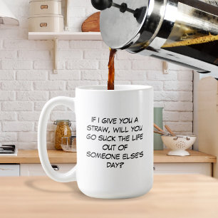 Café Si te doy una taza de pajita