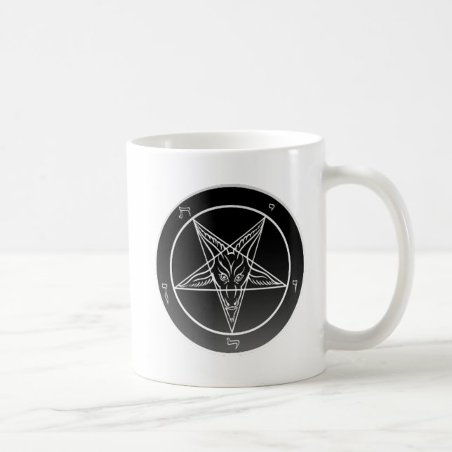 Café Sigil Noir doble de la taza blanca clásica de (Derecha)