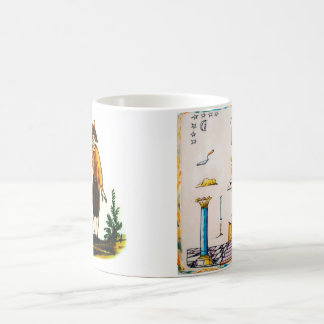 Café Siglo XVIII azul holandés masónico de la taza