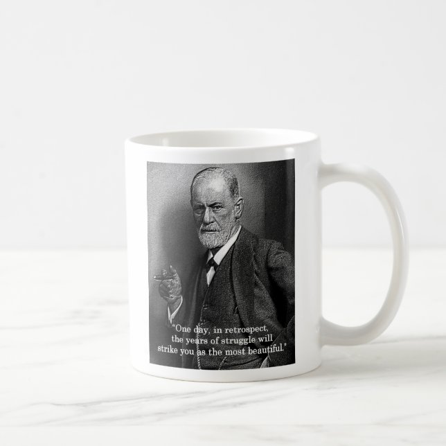 Café Sigmund Freud "un día." taza de la cita (Derecha)