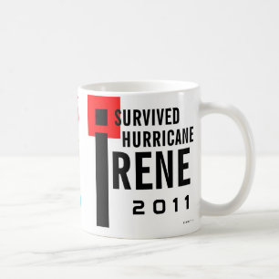 Café Sobreviví la taza de Irene del huracán