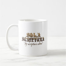 "SOLA SCRIPTURA" (verso de w/bible) taza de la
