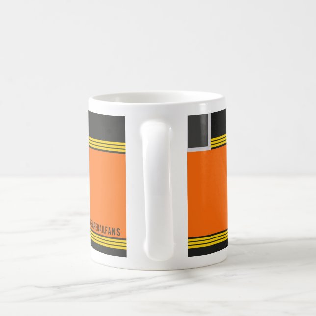 Café Somos taza del naranja de Railfans (Mango)