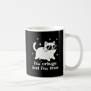 Café Soy Cringe Pero Soy Libre Taza De Gato Divertida C