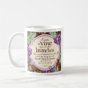Café Soy la taza de la escritura de la vid