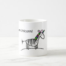 Soy taza de la cebra del unicornio