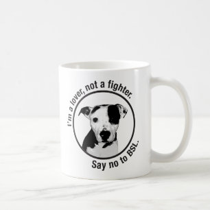 Café Soy un amante, no un combatiente. Taza anti-BSL de