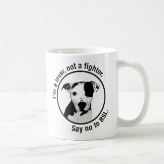 Café Soy un amante, no un combatiente. Taza anti-BSL de