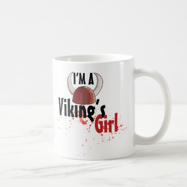 Café Soy un chica de Viking - taza (Derecha)