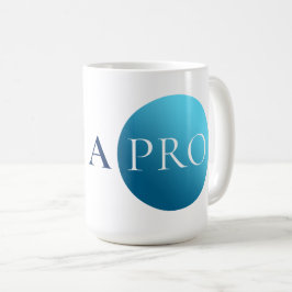 Café SOY UN PROFESIONAL | Taza de Círculo Azul Minimali