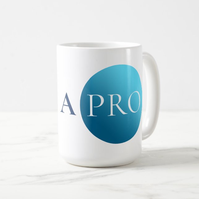 Café SOY UN PROFESIONAL | Taza de Círculo Azul Minimali (Anverso derecho)