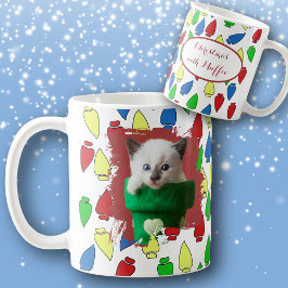 Café Su Mascota en una taza de luz para Navidades