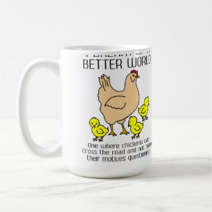 Café Sueño de una taza divertida del pollo de un mejor
