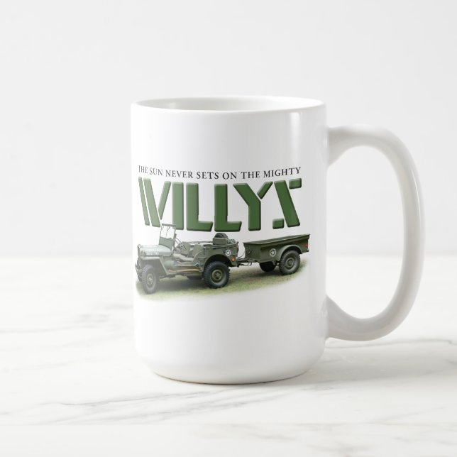 Café Sun nunca fija en la taza de Willys (Derecha)