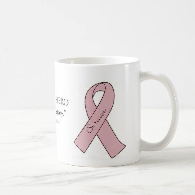 Café Superviviente del cáncer de pecho - taza (Derecha)