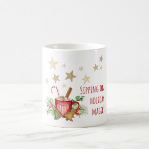 Café Suspirando en la taza de feriado - Navidades cómod