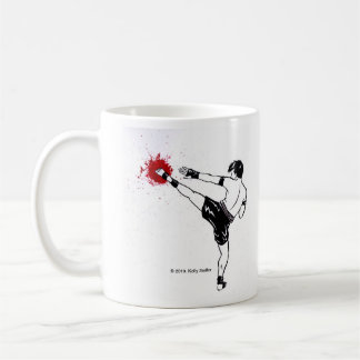 Café Tailandés de Muay, "apenas retroceso él!" taza