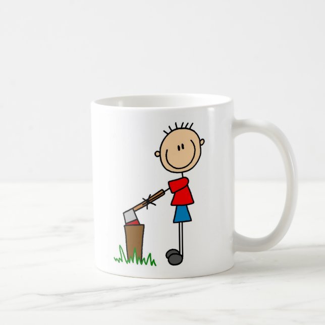 Café Tajar la taza que acampa de madera (Derecha)