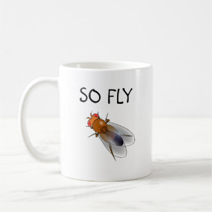 Café Tan taza de la Drosophila de la mosca