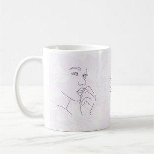 Café Tapa de taza con ilustración de chica personalizad