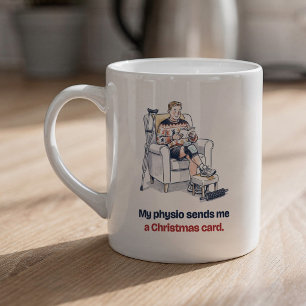 Café Tarjeta de Navidad de Fisioterapia Divertida Taza 