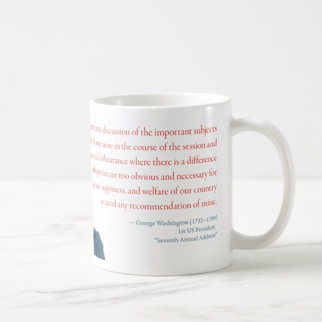 Café Taza #10 "cortesía " de George Washington (Derecha)