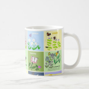 Café taza #1 de la colección de la mariposa