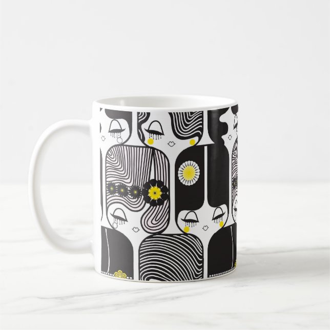 Café taza 1 de las muñecas del deco (Izquierda)