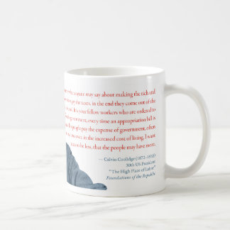 Café Taza #2 de Calvin Coolidge "que grava el rico "