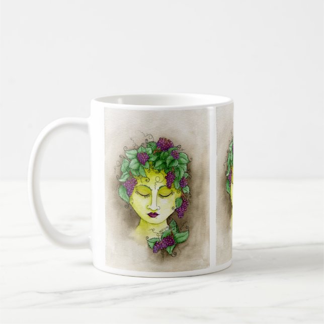 Café Taza 2 de la ninfa del viñedo (Izquierda)