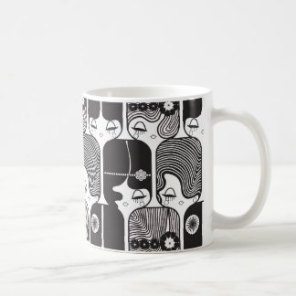 Café taza 2 de las muñecas del deco