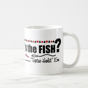 Café Taza 2 de los pescados del póker