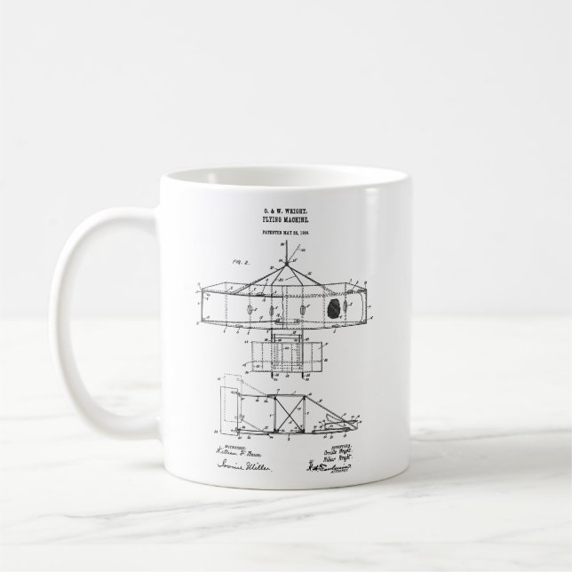 Café Taza #2 del aeroplano de los hermanos de Wright (Izquierda)