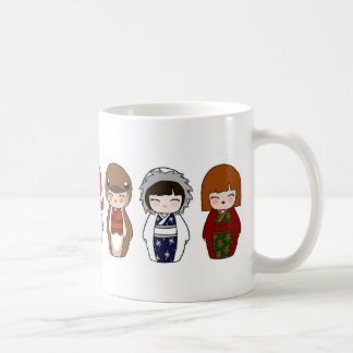 Café Taza 2 del navidad de Kokeshi