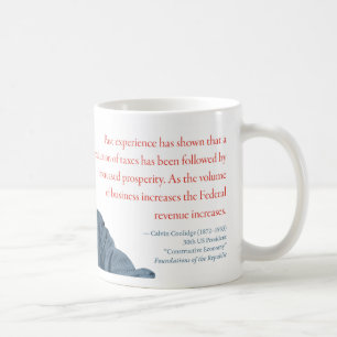 Café Taza #6 "prosperidad " de Calvin Coolidge