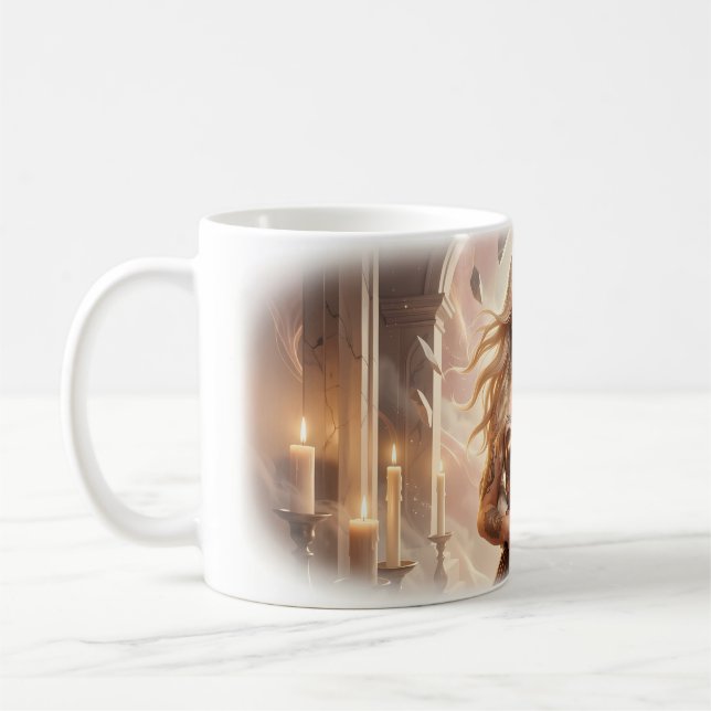 Café Taza Abrazada a la Luz de la Devoción Eterna (Izquierda)