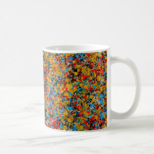 Café Taza abstracta de la impresión del mundo