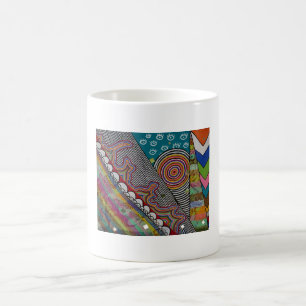 Café taza abstracta de los espejos