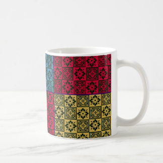 Café Taza acolchada de la impresión de bloque