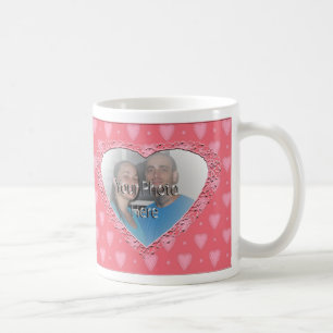 Café Taza adaptable de la foto del modelo rosado de los